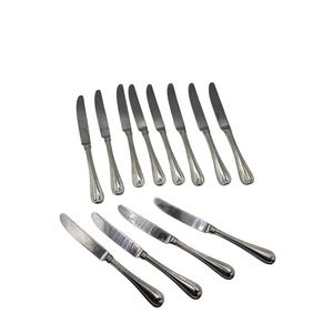 Vintage‎ Jewel by Lenox Set of 12 Butter Knives  Stainless Glossy Silver